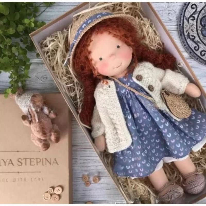 Waldolly - Handmade Waldorf Cotton Doll for Imaginative Play 17