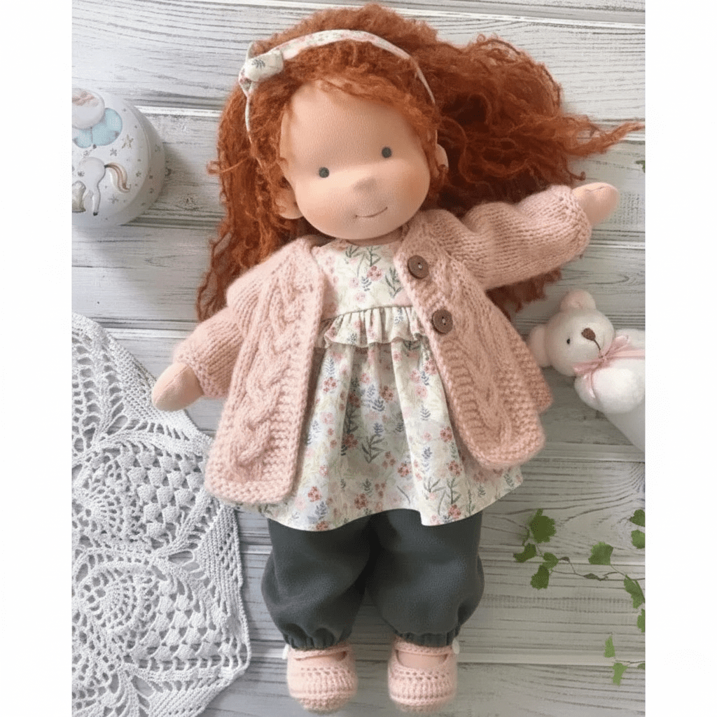 Waldolly - Handmade Waldorf Cotton Doll for Imaginative Play 18