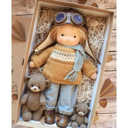 Waldolly - Handmade Waldorf Cotton Doll for Imaginative Play 29