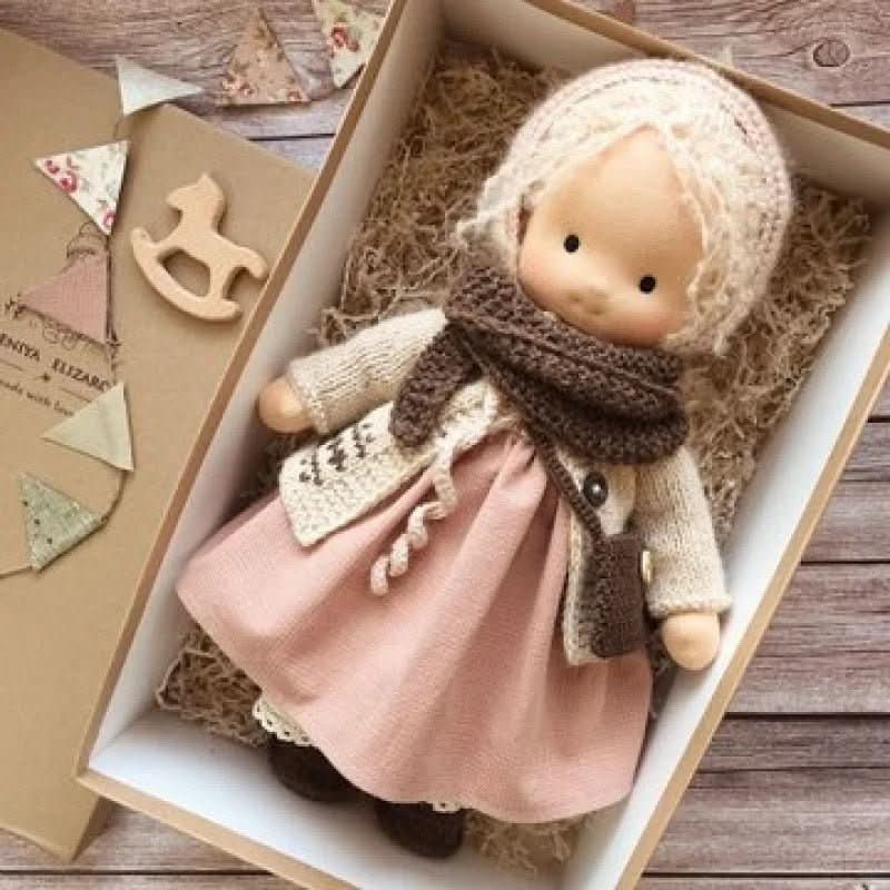 Waldolly - Handmade Waldorf Cotton Doll for Imaginative Play 36