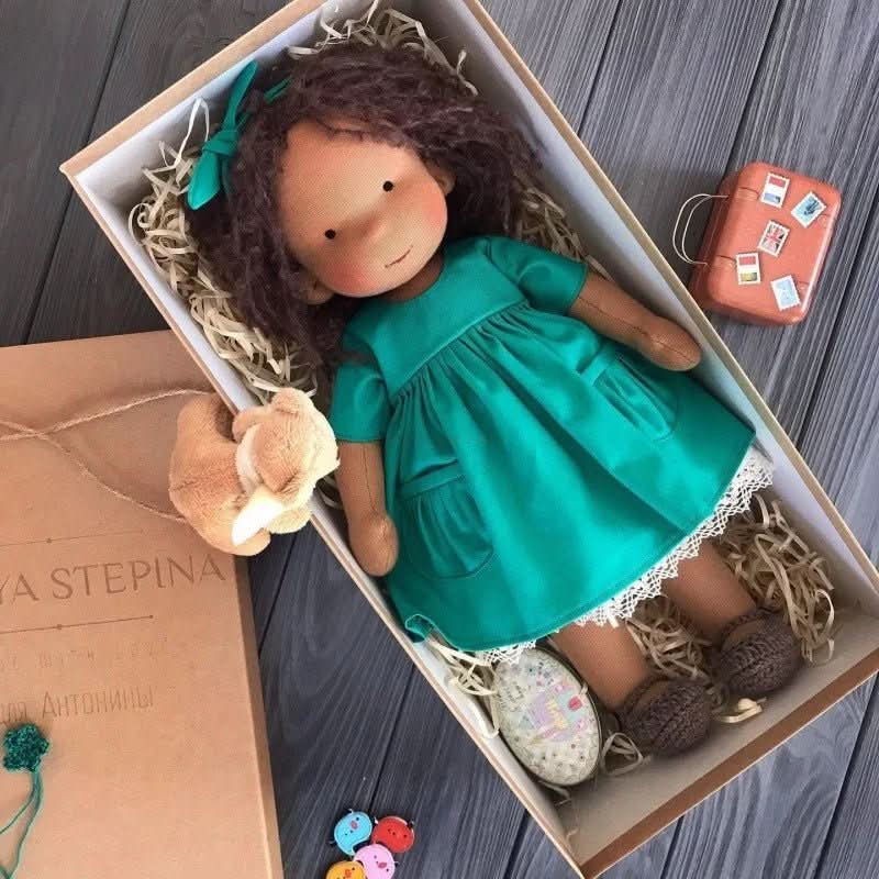 Waldolly - Handmade Waldorf Cotton Doll for Imaginative Play 37