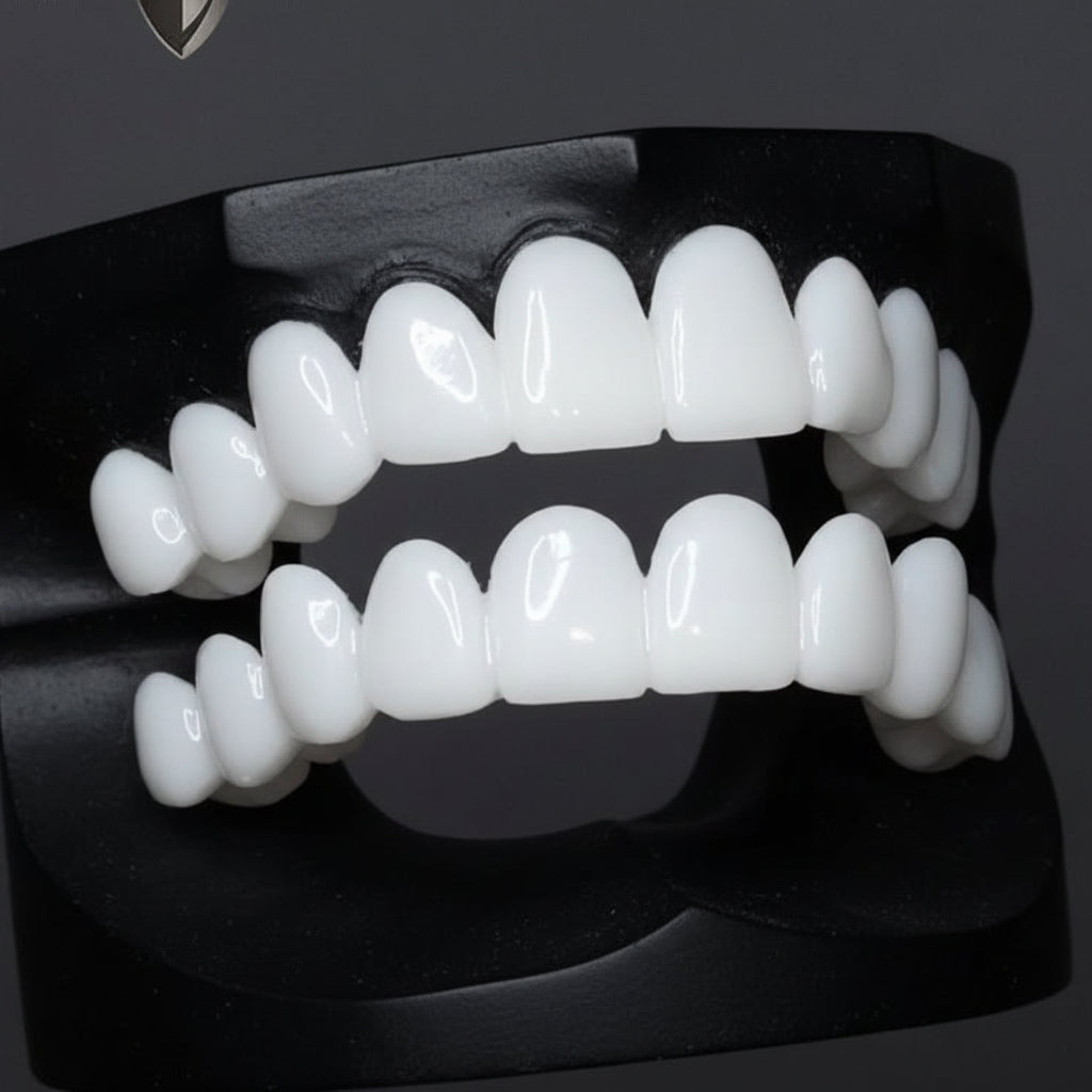 PEARLDENT – Cosmetic dental prosthesis with white dental lenses