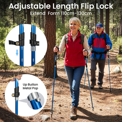 ALPINEFLEX - Ultra-Light Folding Trekking Poles Set