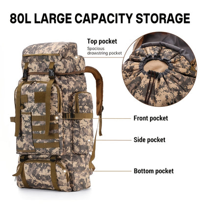 TRAILFORT - 80L Tactical Hiking Backpack