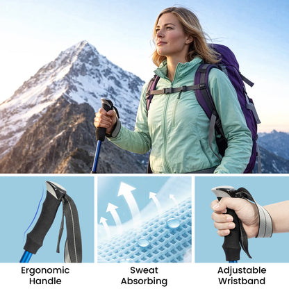 ALPINEFLEX - Ultra-Light Folding Trekking Poles Set