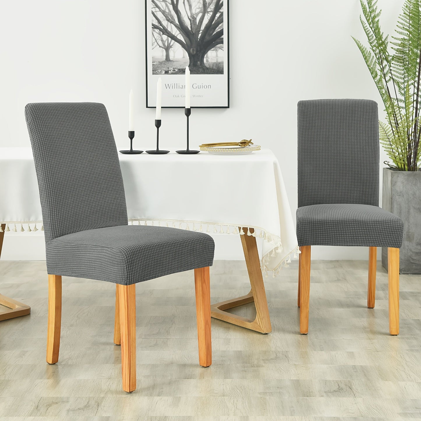 ELASTICVELVET – Elegant Stretch Velvet Chair Covers for Instant Dining Room Renewal