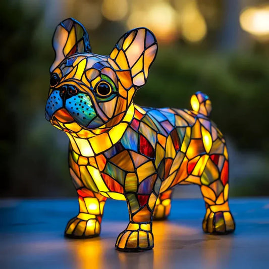 MOSAIGLOW – Stained Glass Animal Table Lamp Night Light