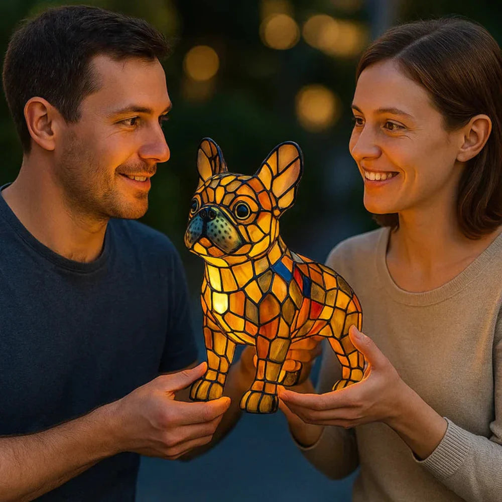 MOSAIGLOW – Stained Glass Animal Table Lamp Night Light