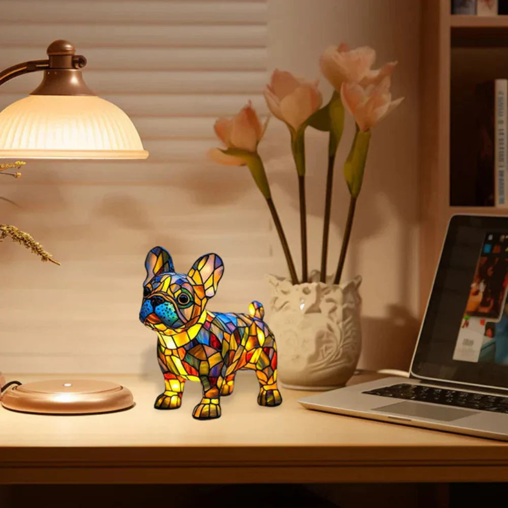 MOSAIGLOW – Stained Glass Animal Table Lamp Night Light