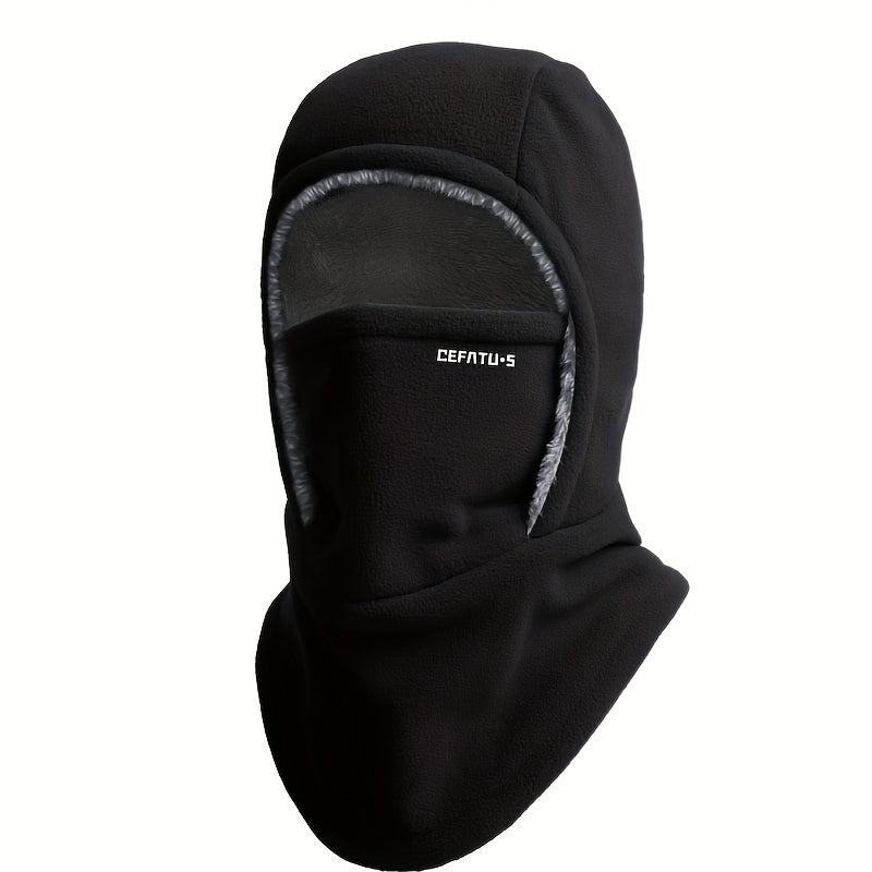 DEFATU·S 1pc Winter Warm One-Piece Hood, Scarf Face Mask Ear Protection, Thick Material, Style Fit Face, Windproof, Suitable for Winter Cycling, Running, Skiing, Fishing, Outdoor Sports And Work, Suitable for Men And Women, Without Battery