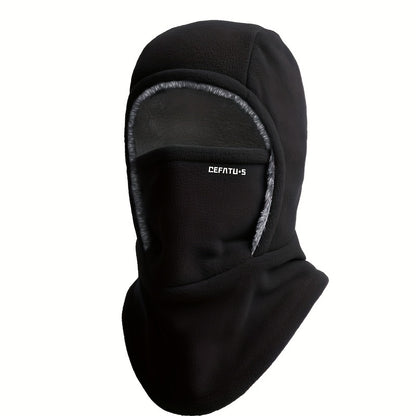 DEFATU·S 1pc Winter Warm One-Piece Hood, Scarf Face Mask Ear Protection, Thick Material, Style Fit Face, Windproof, Suitable for Winter Cycling, Running, Skiing, Fishing, Outdoor Sports And Work, Suitable for Men And Women, Without Battery