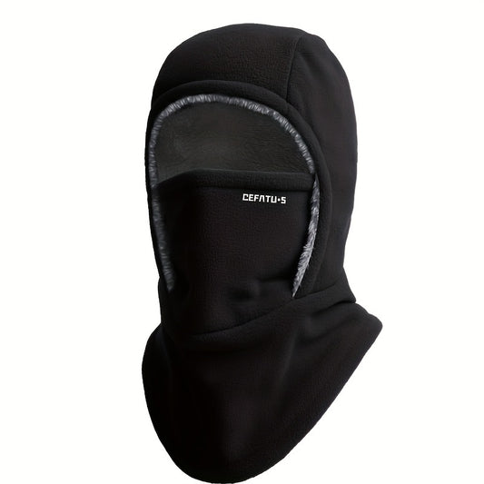 DEFATU·S 1pc Winter Warm One-Piece Hood, Scarf Face Mask Ear Protection, Thick Material, Style Fit Face, Windproof, Suitable for Winter Cycling, Running, Skiing, Fishing, Outdoor Sports And Work, Suitable for Men And Women, Without Battery