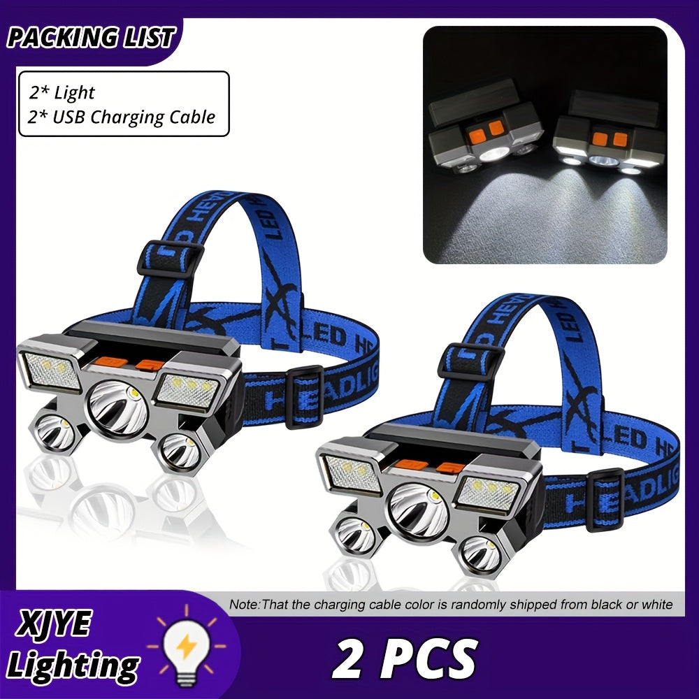 NIGHTBEAM – Rechargeable LED Headlamp 2 Pack