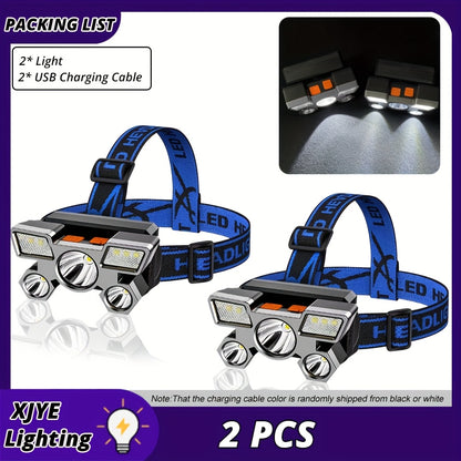 NIGHTBEAM – Rechargeable LED Headlamp 2 Pack