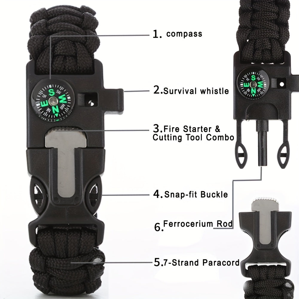 SURVIBRAID – 5-in-1 Survival Paracord Bracelet with Emergency Tools