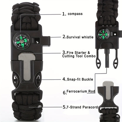 SURVIBRAID – 5-in-1 Survival Paracord Bracelet with Emergency Tools