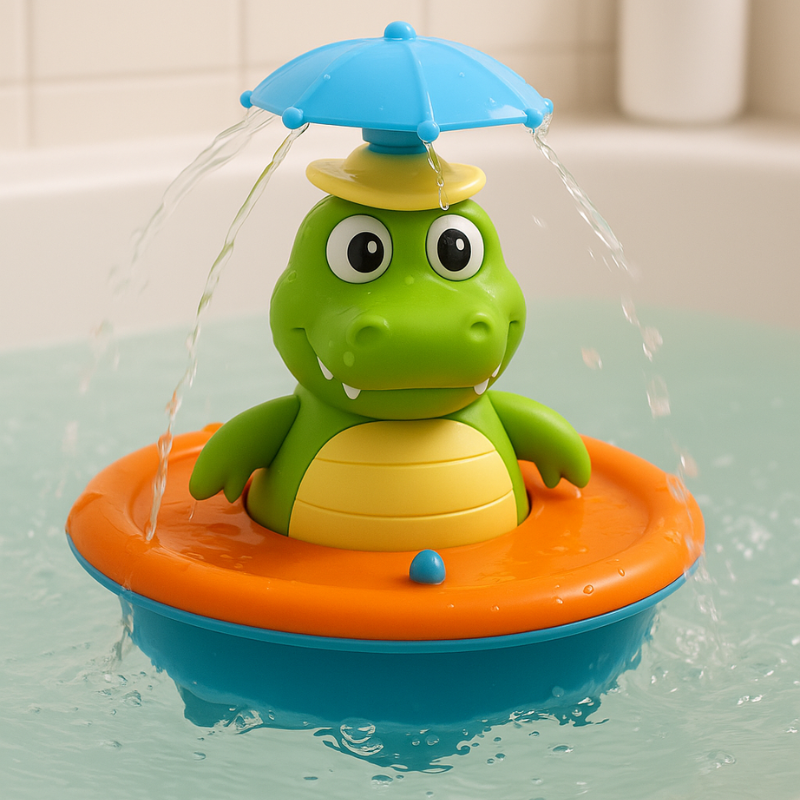 SPLASHSNAP – Light Up Floating Crocodile Bath Toy