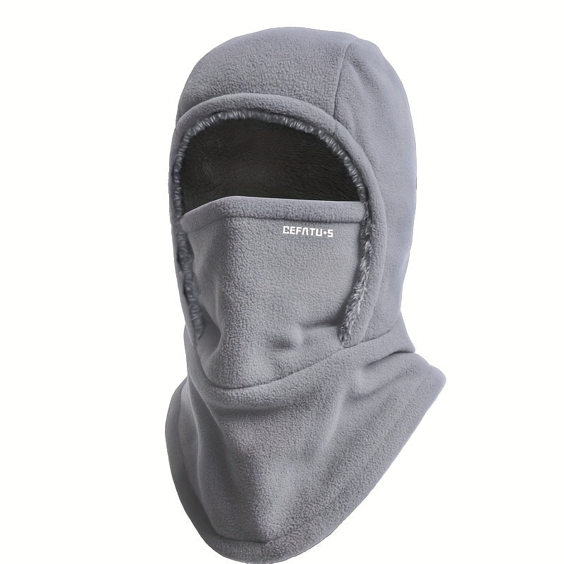 DEFATU·S 1pc Winter Warm One-Piece Hood, Scarf Face Mask Ear Protection, Thick Material, Style Fit Face, Windproof, Suitable for Winter Cycling, Running, Skiing, Fishing, Outdoor Sports And Work, Suitable for Men And Women, Without Battery