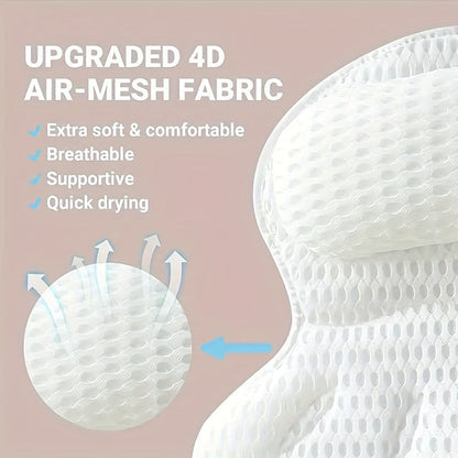 RELAXREST – Ergonomic Mesh Spa Bath Pillow