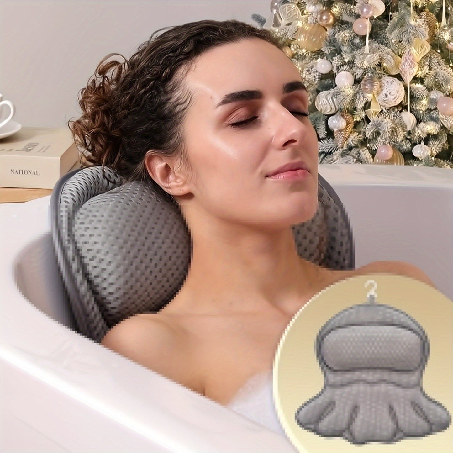 RELAXREST – Ergonomic Mesh Spa Bath Pillow