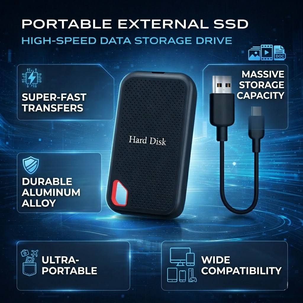 DATAVAULT – Portable External Storage Drive for Fast Data Backup