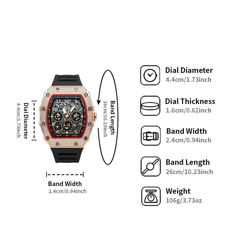 ROYALTIME – Elegant Timepiece with Brilliant Rhinestone Embellishments