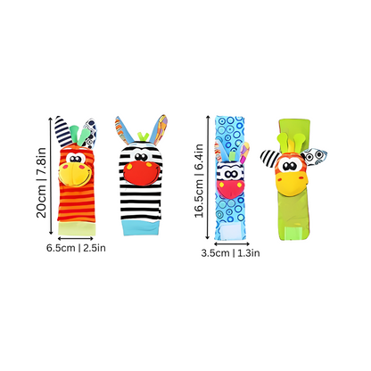 RATTLEBUDS – Baby Sensory Rattles Soft Fabric Toy Set